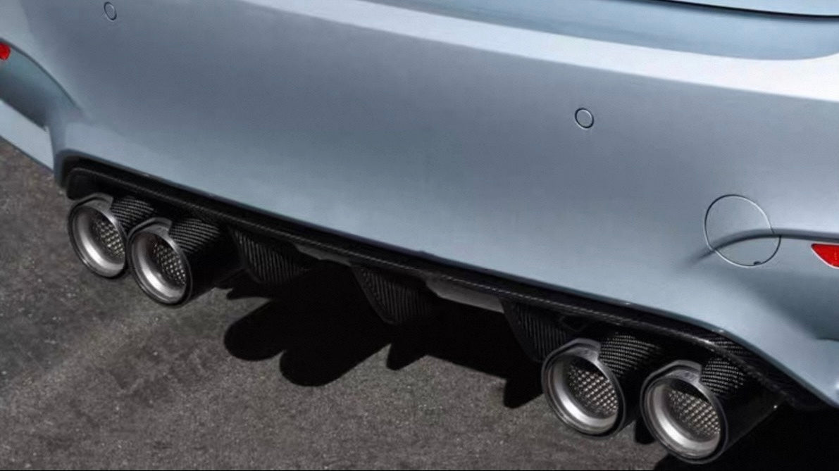 MP Style Carbon Fiber Clamp-On Exhaust Tip (Camo Black Outer, Silver Inner)(Single Unit)