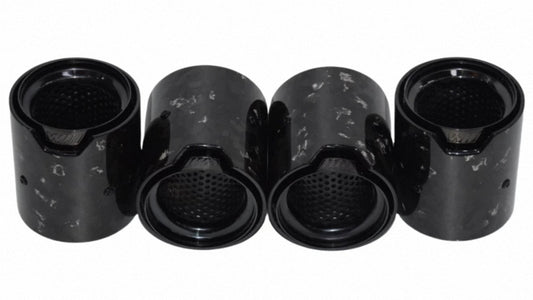 MP Style Carbon Fiber Clamp-On Exhaust Tip (Camo Black Outer, Black Inner)(Single Unit)